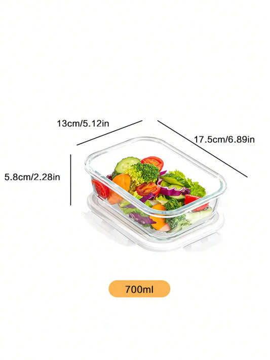 Glass Food Storage Container with Lid, for Meal Prep,Fridge and Dishwasher , Transparent for Storing Food, Salad, Fruit Etc.