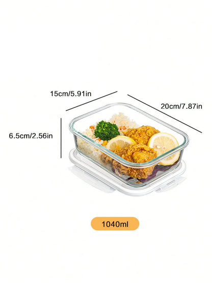 Glass Food Storage Container with Lid, for Meal Prep,Fridge and Dishwasher , Transparent for Storing Food, Salad, Fruit Etc.