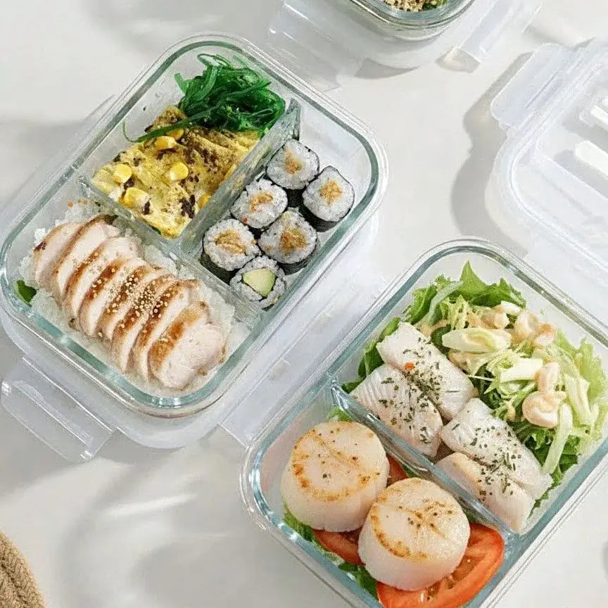 Glass Food Storage Container with Lid, for Meal Prep,Fridge and Dishwasher , Transparent for Storing Food, Salad, Fruit Etc.