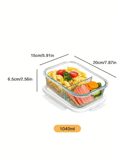 Glass Food Storage Container with Lid, for Meal Prep,Fridge and Dishwasher , Transparent for Storing Food, Salad, Fruit Etc.